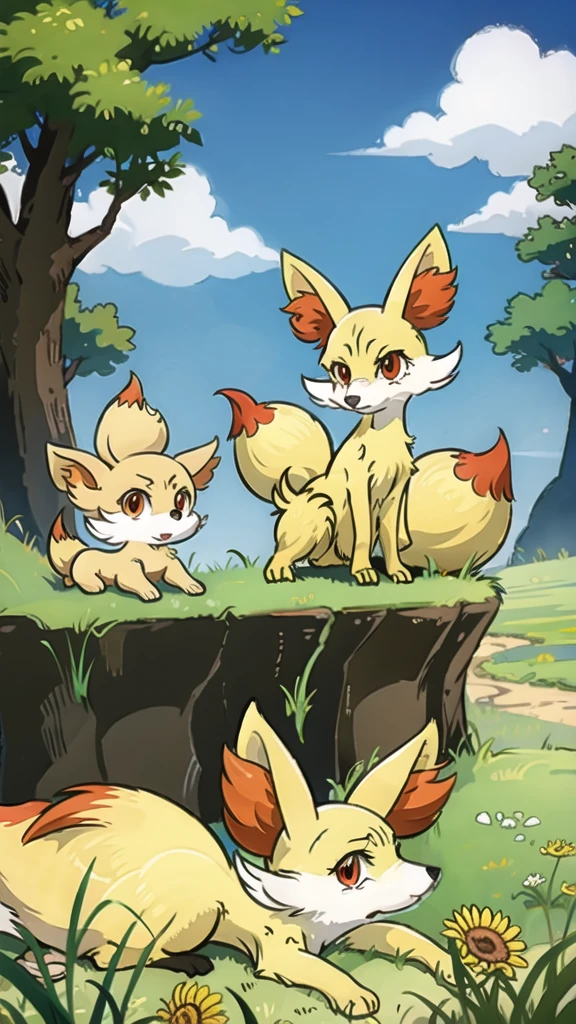 fennekin,grass