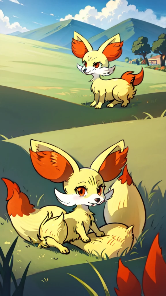 fennekin,grass