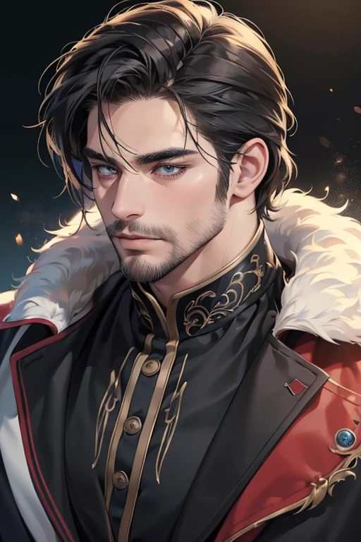 (best quality,4k,8k,highres,masterpiece:1.2),ultra-detailed,(realistic,photorealistic,photo-realistic:1.37),30 year old man,3 day beard,handsome anime,portraits,strong,masculine,dark hair,sharp jawline,mesmerizing eyes,perfectly styled hair,cool anime outfit,confident expression,vibrant colors,dynamic lighting