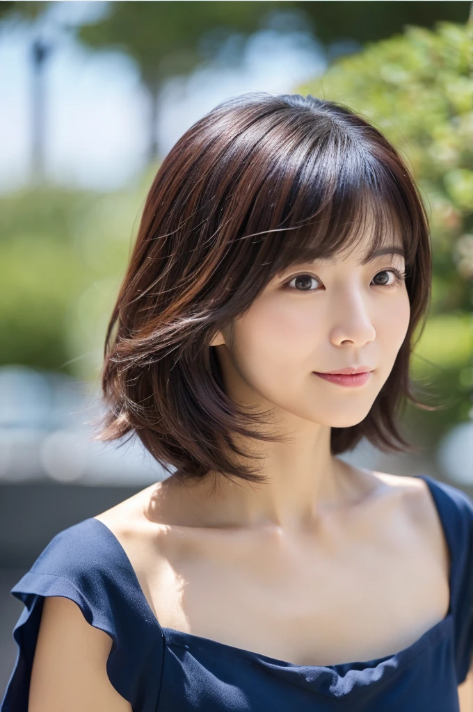40 year old aunt、Japanese women、Medium Hair