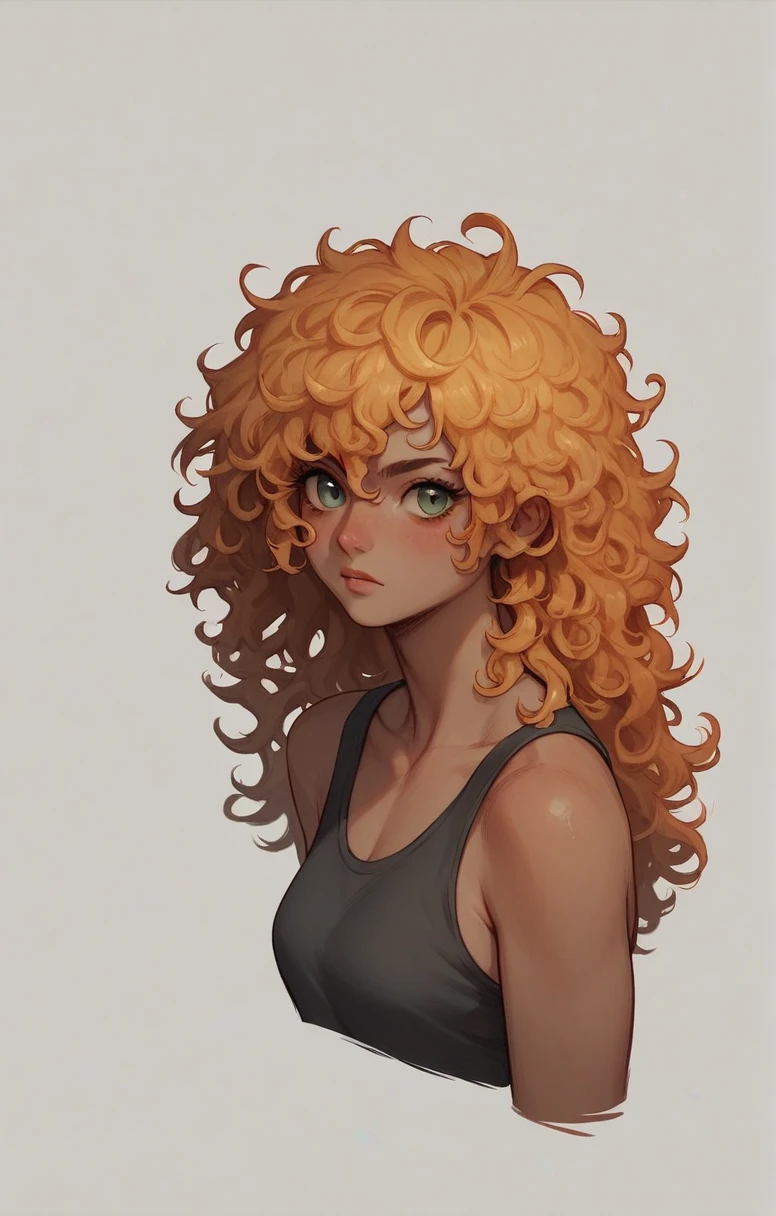 Messier curly hair