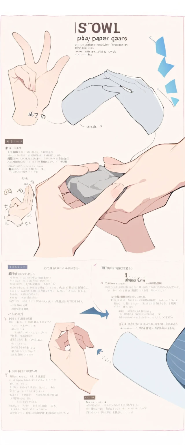 a poster with instructions to play a rock paper scissors game