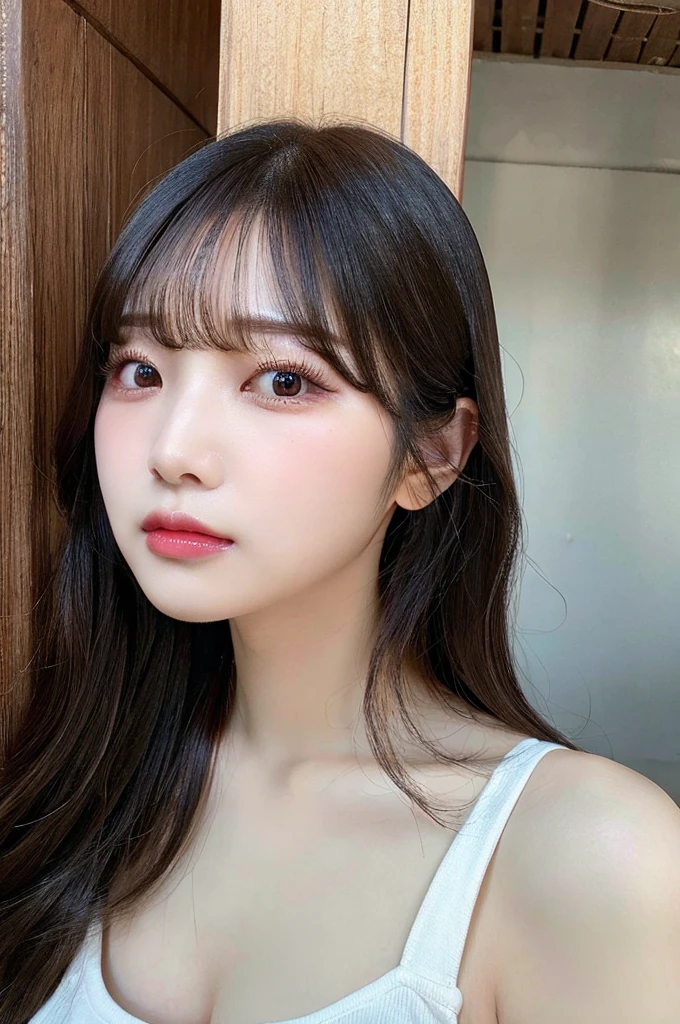 NSFW,Korean Fashion、Big Tits、valley、double eyelids、Tear bags、Big, round eyes、Long eyelashes)、highest quality