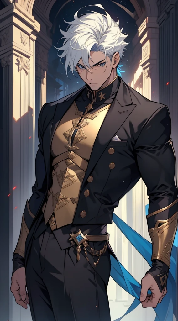 quadratic element,style of anime,One guy(male warrior),proportions are correct,Face details,cabelos preto e longos,Neck details,ray traycing,Detailed glow,cg render,hair detail,mesmerizing eyes,Handsome,Handsome,(juvenile sense),Clothing is complicated,at a forest,natta,starrysky,Perfectcomposition,Refinement,high high quality,More detailed,A lot of detail,The background is complex,a sense of atmosphere,