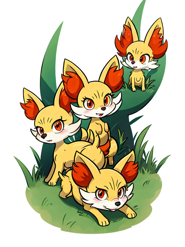 fennekin,grass
