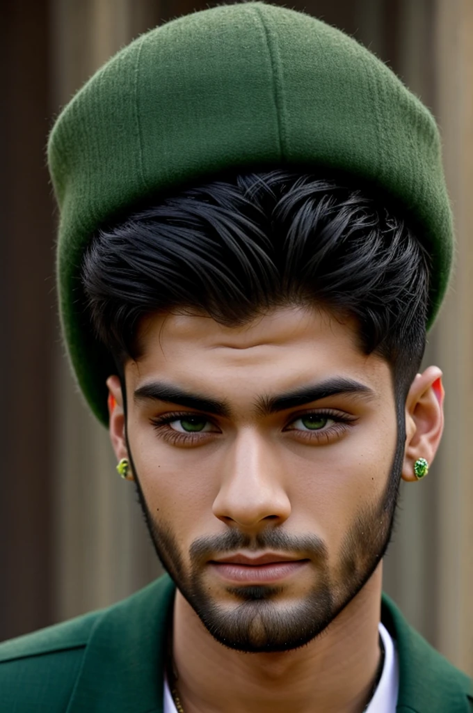 Zayn malik sin barba y con ojos verdes