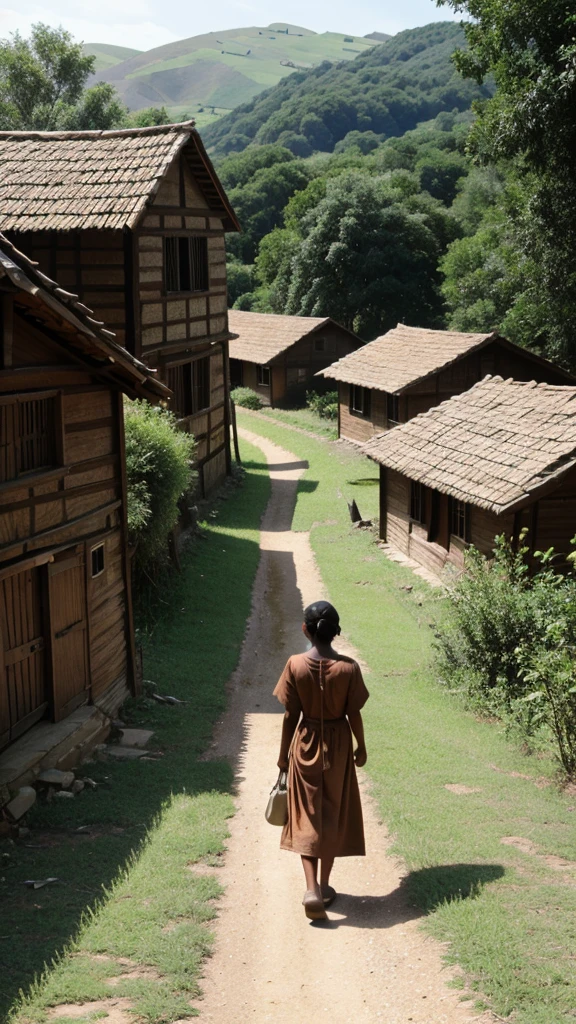 The villagers are leaving their homes