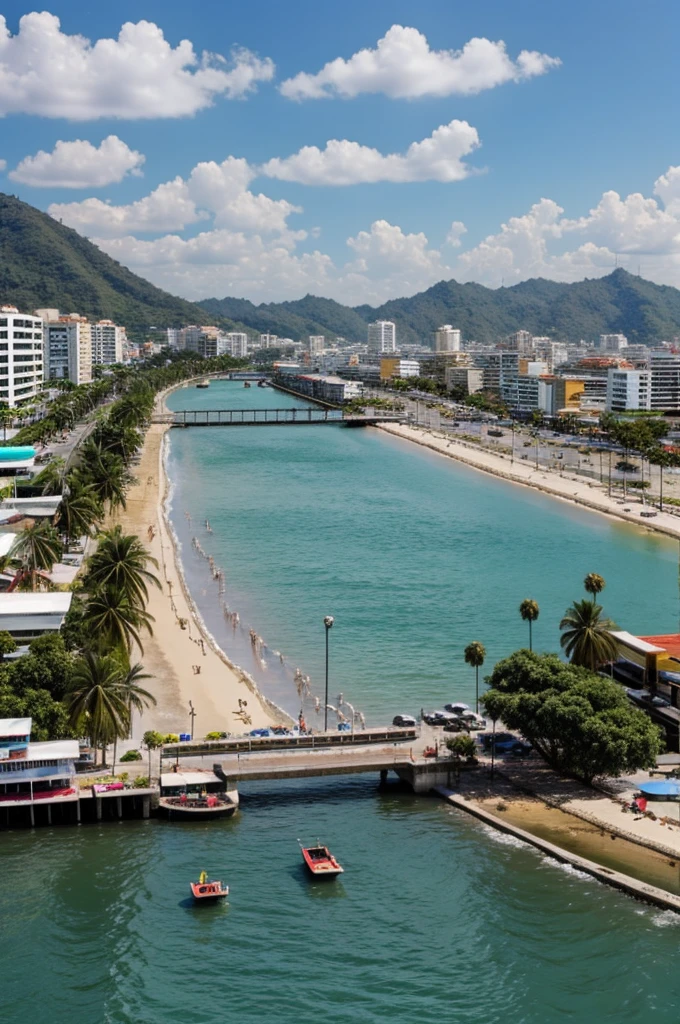 Malecon of the Magdalena Neiva river in the year 2050