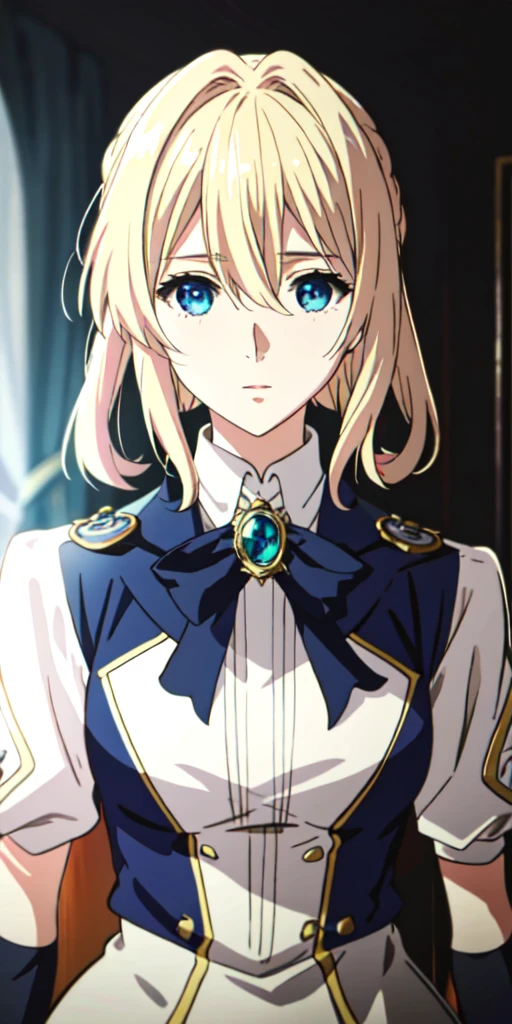 Violet Evergarden, gloves, brooch, Blur the eyes, blonde