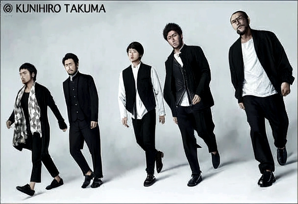 (front view:1.4),groomed beard,40 year old dandy,Upper body composition.,The painting style of Makoto Shinkai.,Japanese,ridiculous,A tall man,a beard, Delicate facial features like an actor.,short hair real black hair., Wearing a black long sleeve t-shirt., intense muscles, the eyes are brown, Shinjuku city