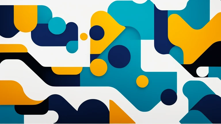Felipe Panton Style - 8k, 2D, Modern, Minimalist, colorful, 80s Abstract Geometric Art - High Contrast, Angular - Jackson Pollack style - White background - Ski resort themed