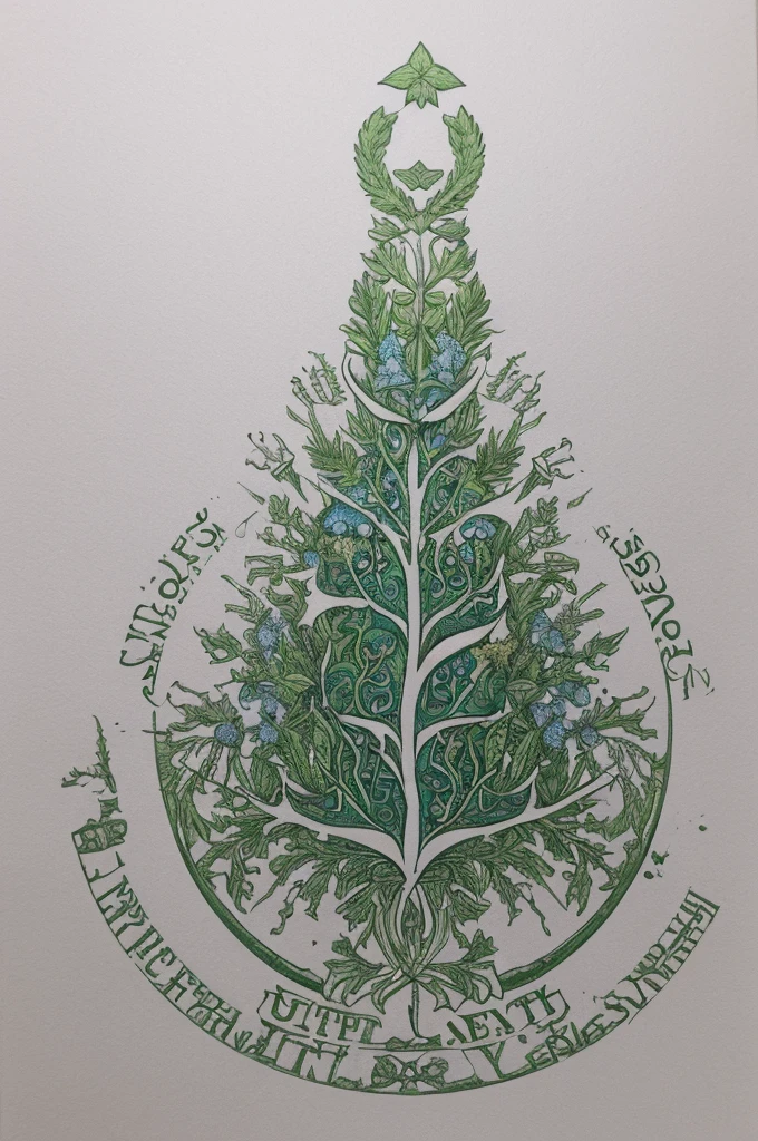 El escudo institucional para la carrera de Biotechnology Engineering de la UPVT tiene una forma tradicional con bordes suaves y modernos, divided into three sections of green colors, White and blue. Includes a plant in the green section, a DNA molecule in blue in the middle white section, and a blank microscope in the blue section. On top, there is a tape with the name "UPVT", and at the bottom, another tape with the name "Biotechnology Engineering". Additional details such as a tree of life and cells can be included to symbolize growth, connection of life forms and microscopic aspects of biotechnology.