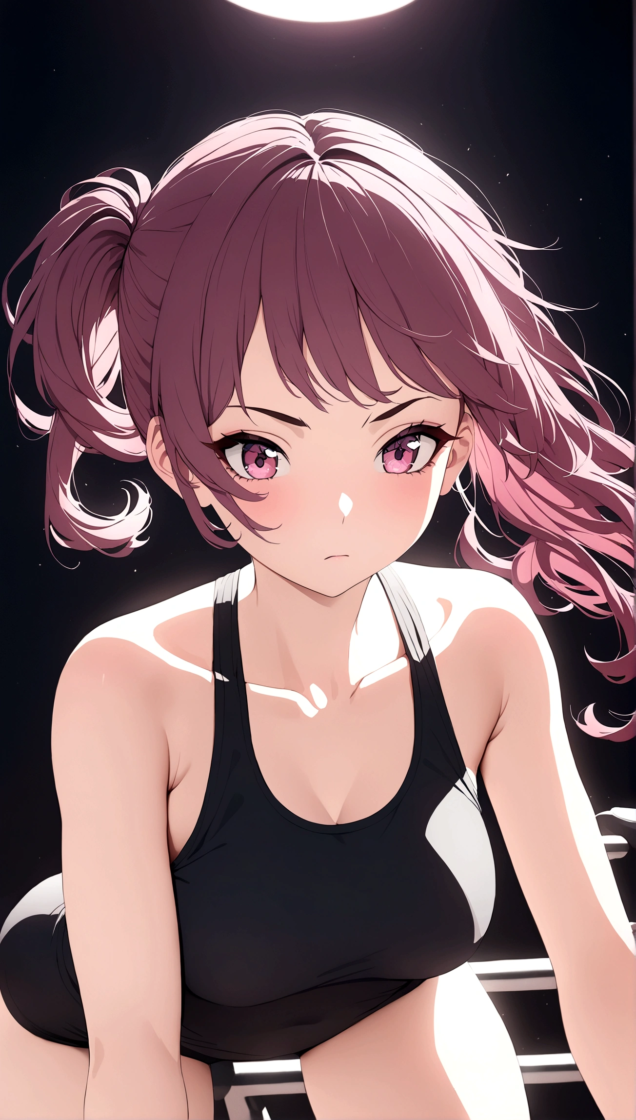 8K portrait of a beautiful young woman in a J-POP style, trying out a new workout routine but struggling to keep up, extremely detailed, high quality, ultra-high resolution, photorealistic, masterpiece, cinematic composition, trending on ArtStation.