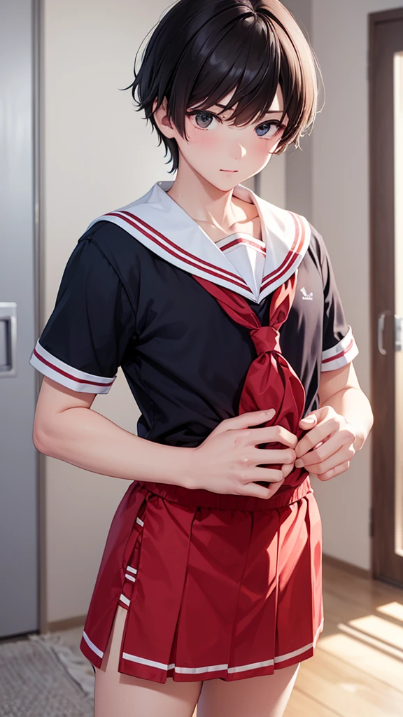 ｂｏｙboy,(cute junior boy proposes to handsome senior boy),boy's school-uniform, Small Mouth,Red nose,at school,evening,Diversity,((Boy in sailor suit))((Short skirt))((woman))((Erect male genitalia))

Beautiful lighting, Dynamic Angle, sharp,服の下でErect male genitalia