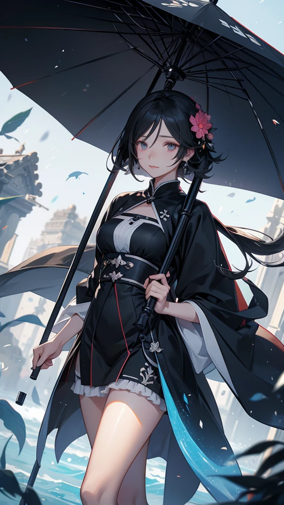 Lord Immovable、Unmoving Ozen、Wearing a giant umbrella