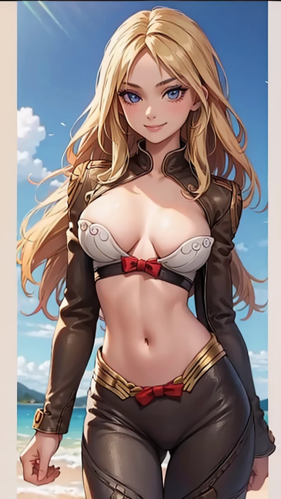 girl, sexy, smiling, spectacular body, wide, Blonde
