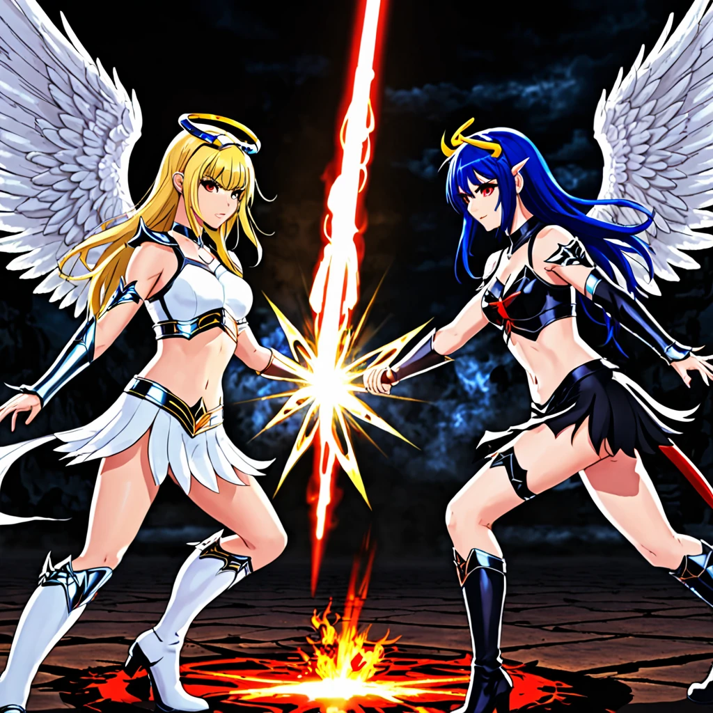 Angel vs demon battle Girls