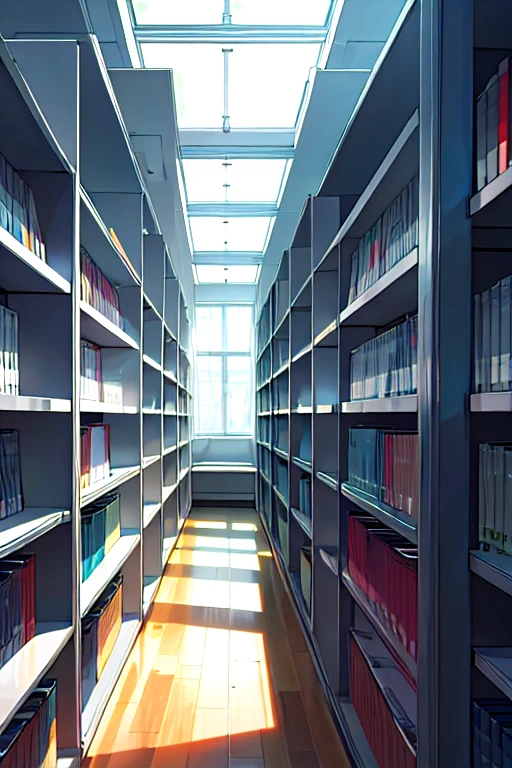 Modern school Library with bookshelf
