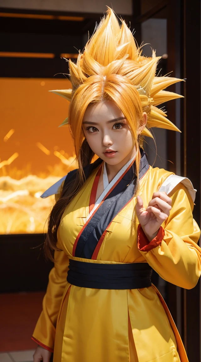 One girl, (Super Saiyan:1.3),Hanfu,
