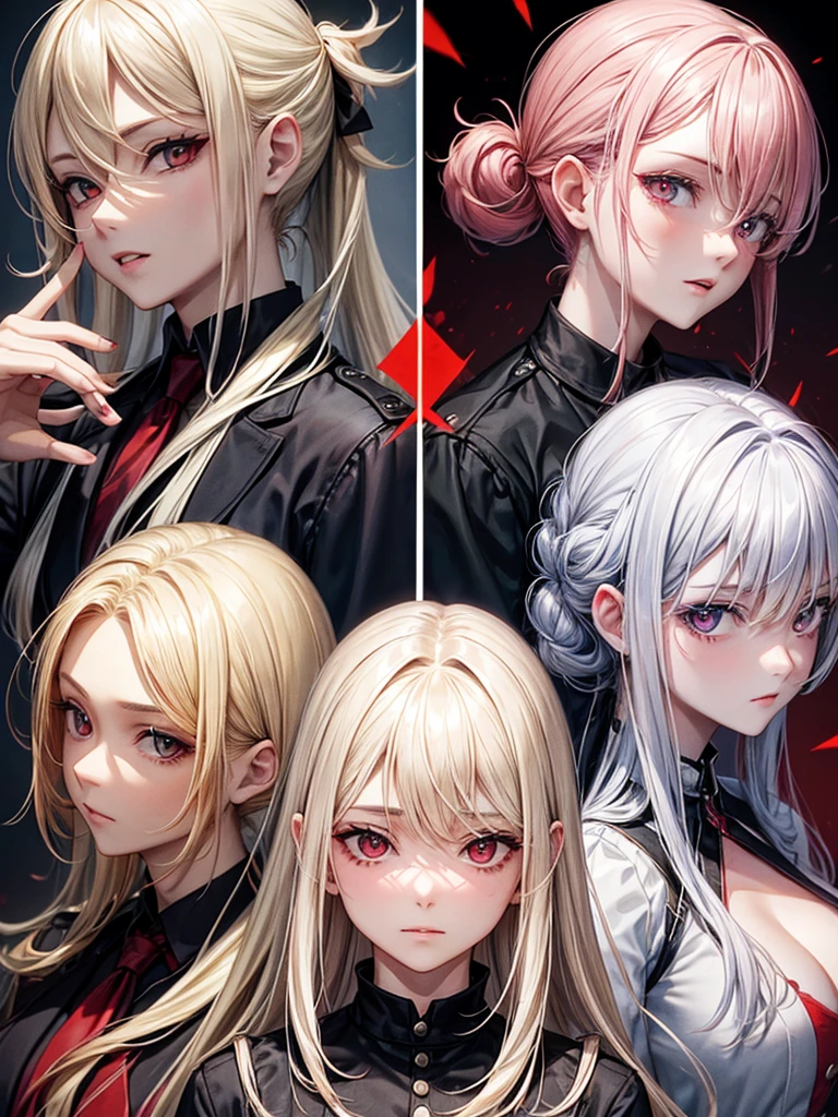 A of five years, hair Blond ash, red eyes and face of few friends, always handa annoying.