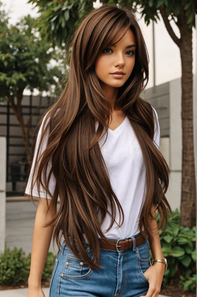 Skinny brown hair man