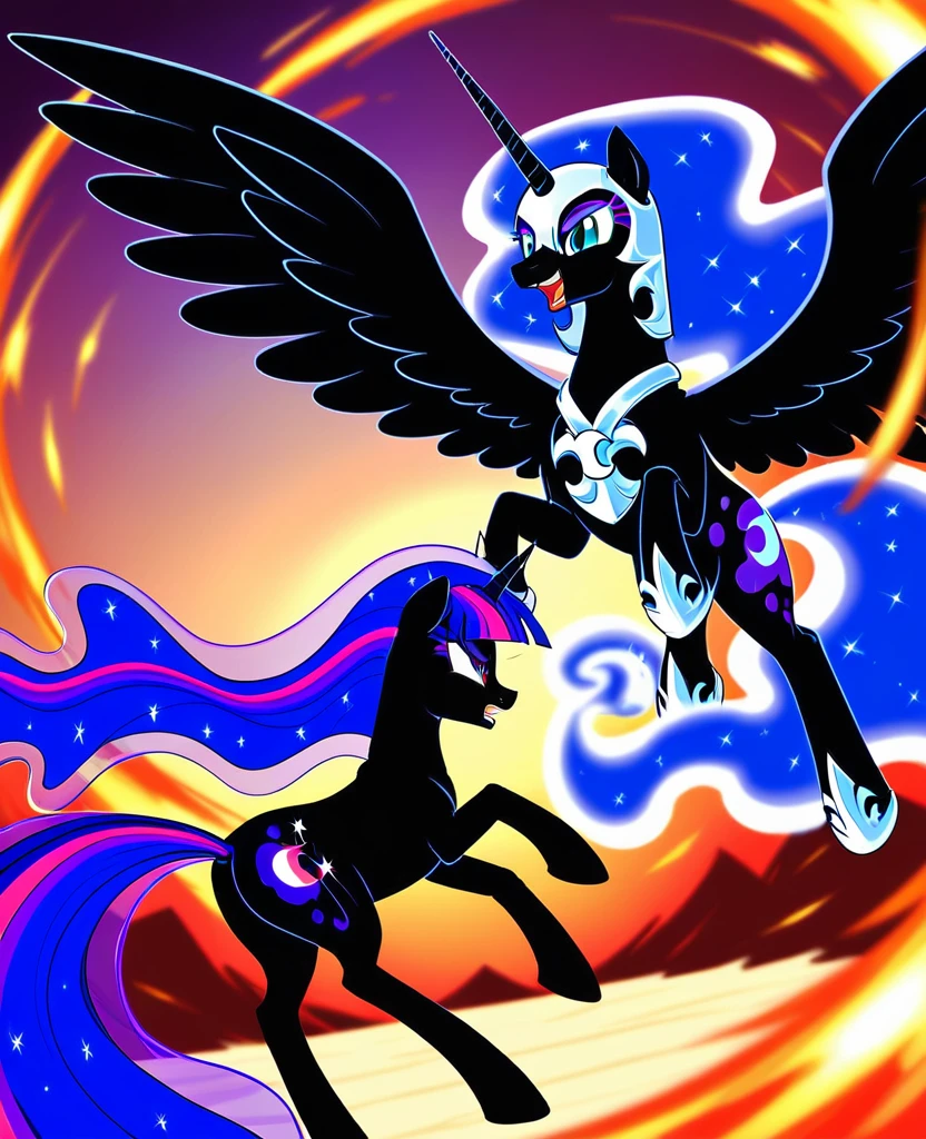 Pony nightmare moon fight Twilight Sparkle