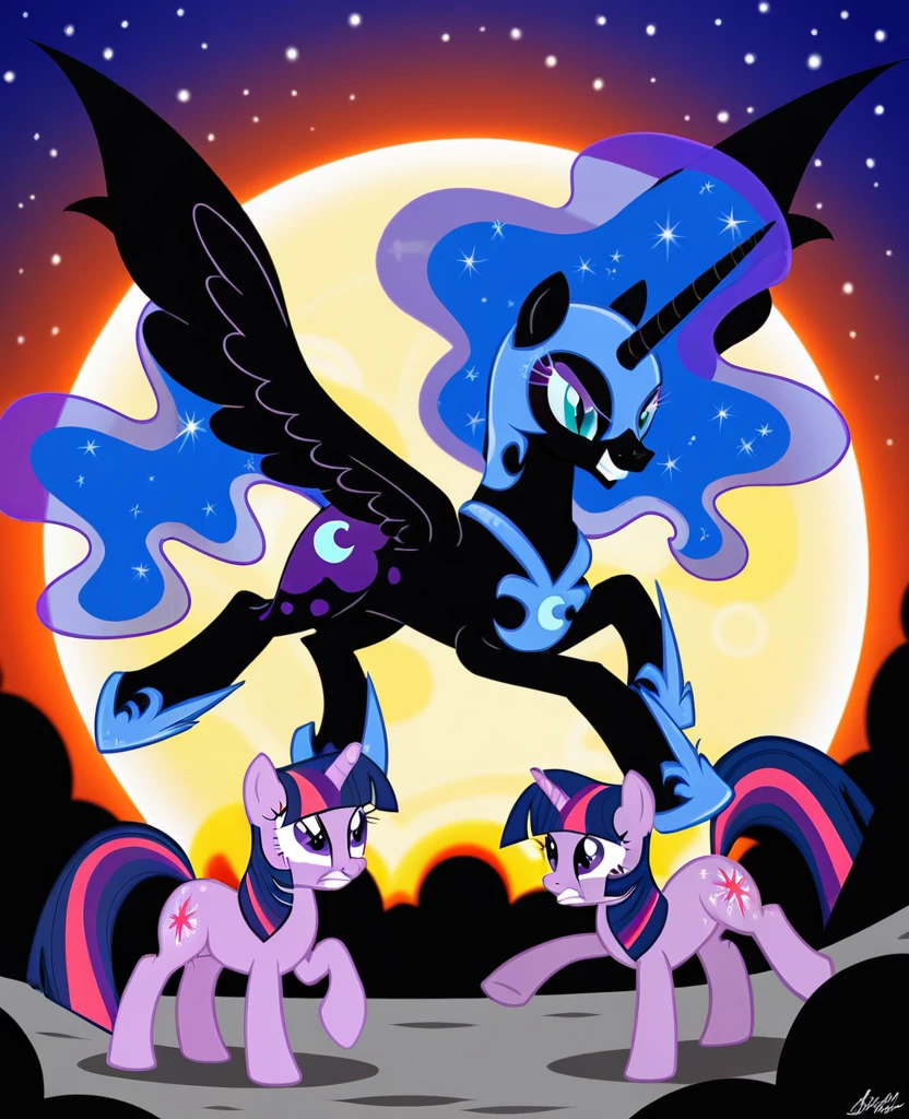 Pony nightmare moon fight Twilight Sparkle