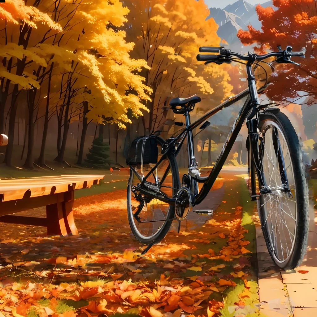 Bike in the sun,shadow of a bicycle