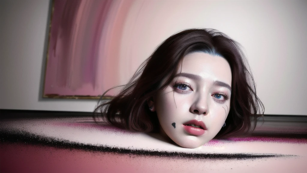 Android Beauty, Powerful paintings inspired by Francis Bacon, Ultra-realistic surrealism, Hyperrealism, fear, art, hyper real painting, Realistic illustration painting, カラフルなHyperrealism, Hyper-realistic digital art
