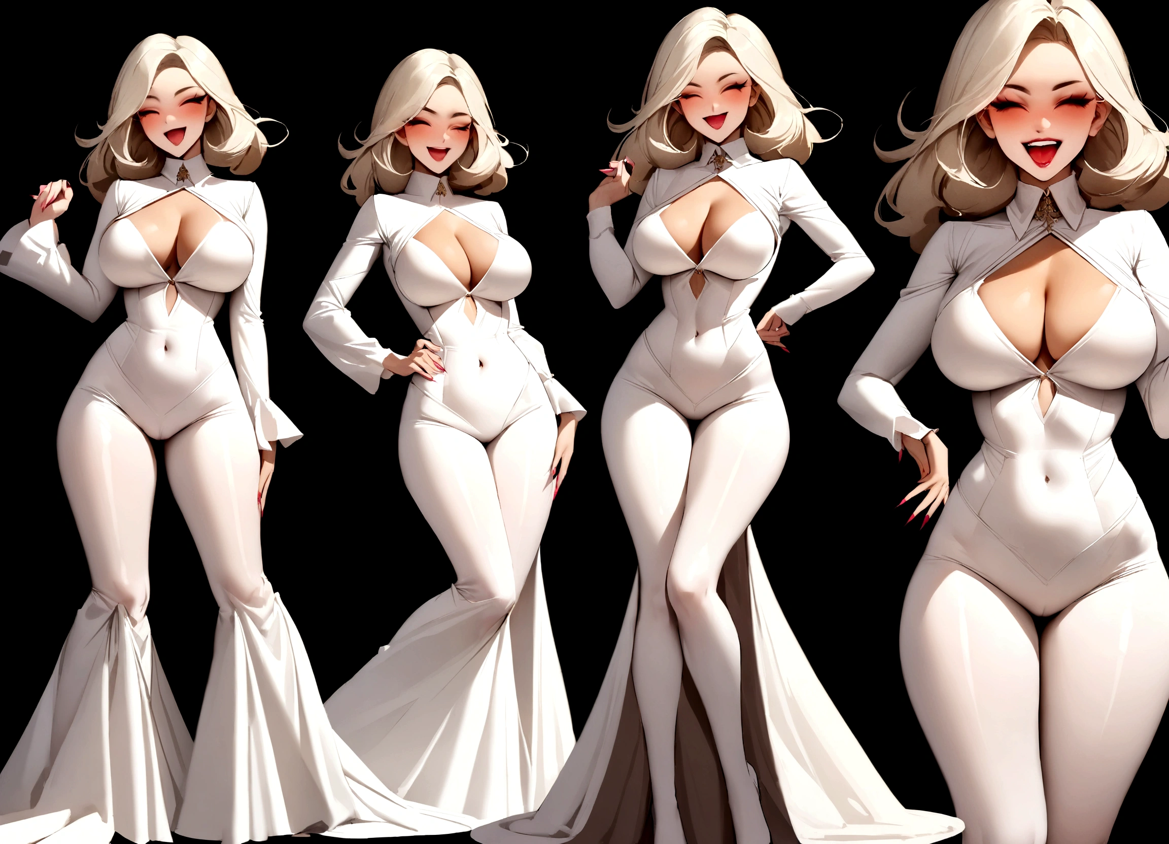 Monster Girl, Complete slime body,Fair skin stimulates sexual desire,Buttock bodybuilding Splashing smile Neon Colors, Laughing, get angry, 穿白衬衫的woman, Bombshell, beautywoman, Cardi B, Wearing a white shirt, , beautywoman, Official product images, 俗称Amaranth, gorgeous,beauty,woman, Full product shooting, Amaranth, Wearing white T-shirt, beauty的模特