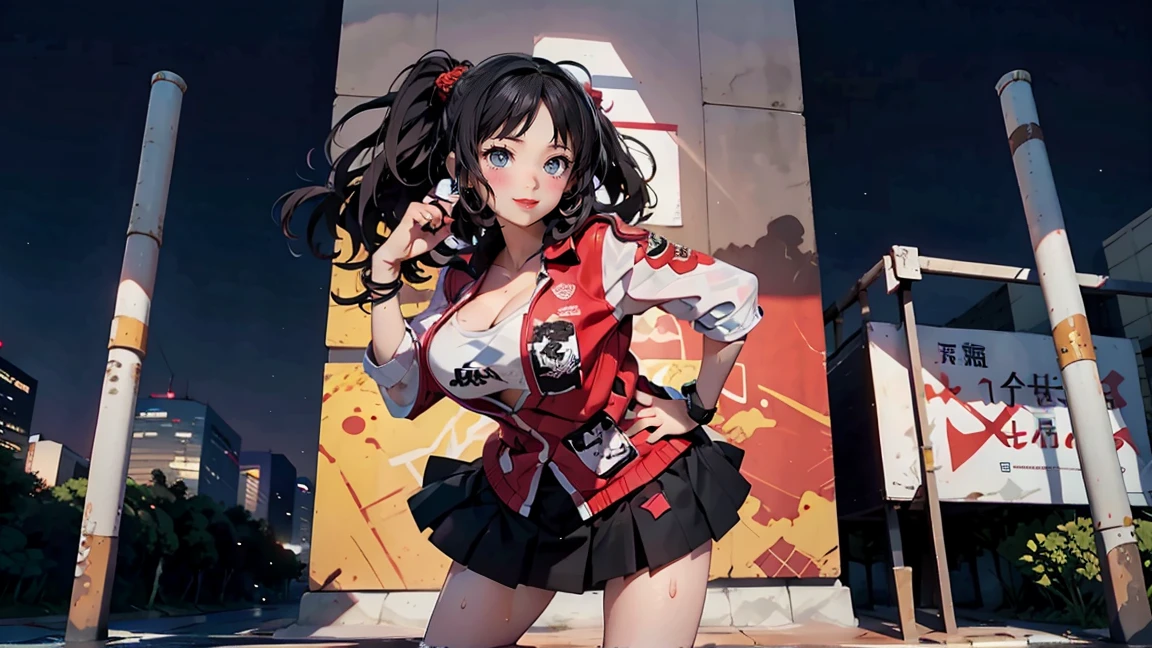((((highest quality)))), (((Ultra-precision CG 16K))), (((masterpiece))), (((Very detailed))), (((Extremely detailed))), (((Black outline:1.3, Written boundary depth:1.3 , Written soft outline))), Blur, Bokeh, Maximum clarity and sharpness,Multilayer Texture, Surface Shading, Cinematic lighting, Beautiful details sparkle ,Perfect Proportions, Limited to three woman, BREAK accurate, Anatomically correct, Highly detailed face and skin texture, drawn in detail, Highly detailed facial and skin texture, Detailed eyes, beautiful hair, Beautiful Japanese Idol face, Beautiful and beautiful eyes, Beautiful body, Beautiful breasts, Beautiful thighs, Beautiful legs, Beautiful fingers, (Beautiful views) , skinny body, ((Beautiful Skin)), ((Skin Texture)) BREAK breast enlarged, large Breasts, rocket breasts, slender waist, (blush, determined expression, workout, hot, sweating, sweaty, Heavy breathing,) BREAK (no-bra, oversized fashion, sporty fashion , low rise, mini-skirt with slits, no-sleeve ) , wearing earrings, BREAK ( stick breast out),((( a woman riding on the bicycle:1.3, bending over, serious, (fist pump), from front , from below, looking at viewer, bust up, cowboy shot))),