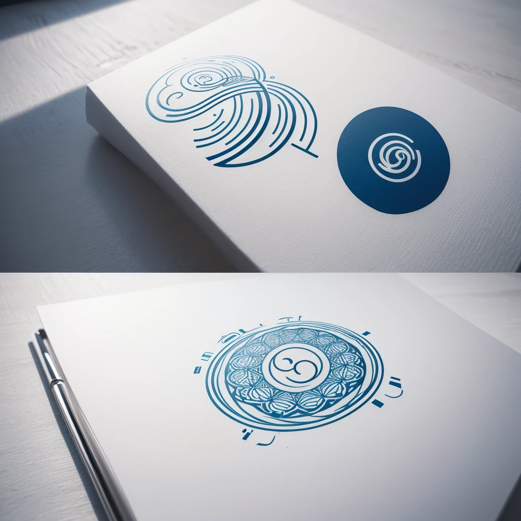 Design with a combination of elements:
concept: This logo can combine different elements from the previous designs to create a unique and personalized design. For example, minimalist wavy line can be used along with custom illustration, or a combination of organic shapes and geometric patterns.