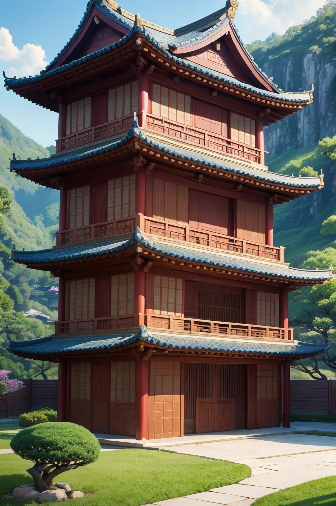 A house in the style of Mulan's house in the original film