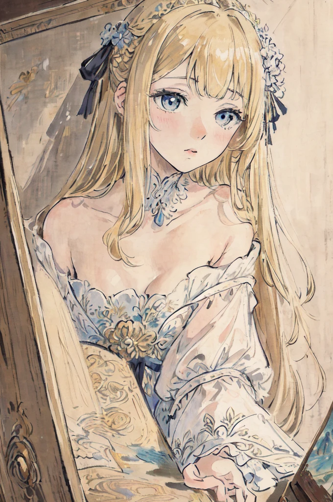 masterpiece, best quality, an extremely delicate and beautiful girl,an extremely delicate and beautiful, world masterpiece theater, ultra-detailed, highly detailed, best quality, blonde hair, highres, extremely detailed,1girl, best quality, illustration, looking at viewer, impasto, canvas, oil painting, realistic, realist ,real,