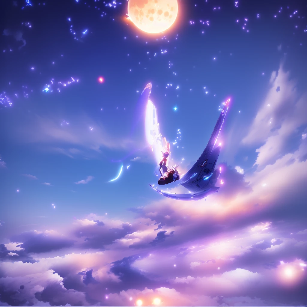 anime, null, cloud, performer, Moon, plane, plane, plane, plane, plane, plane, plane, 宇宙のnull. by Makoto Shinkai, Makoto Shinkai Cyril Rolland, makoto shinkai!, makoto shinkai!!, ( ( makoto shinkai ) )