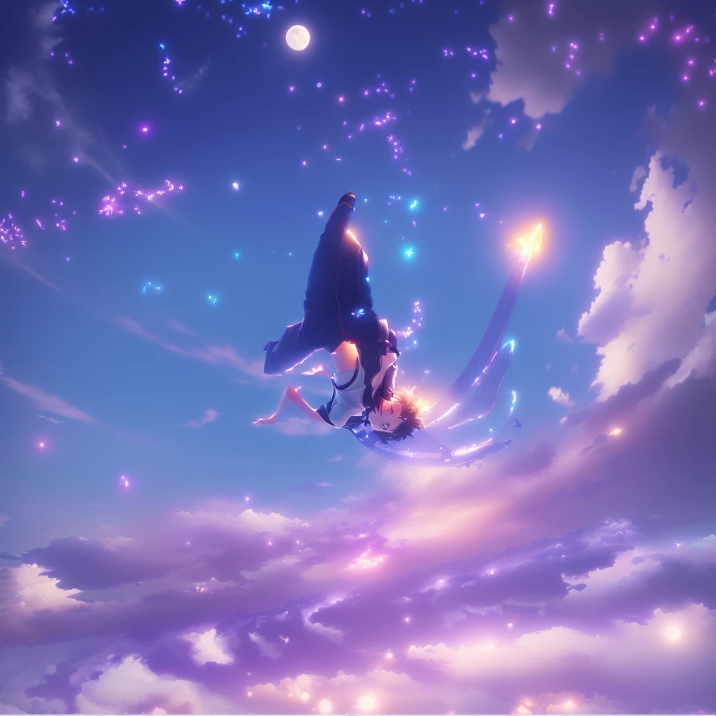 anime, null, cloud, performer, Moon, plane, plane, plane, plane, plane, plane, plane, 宇宙のnull. by Makoto Shinkai, Makoto Shinkai Cyril Rolland, makoto shinkai!, makoto shinkai!!, ( ( makoto shinkai ) )