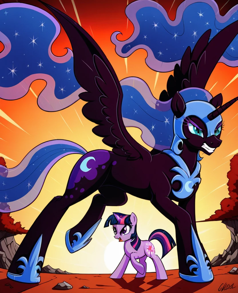 Pony nightmare moon fight Twilight Sparkle 