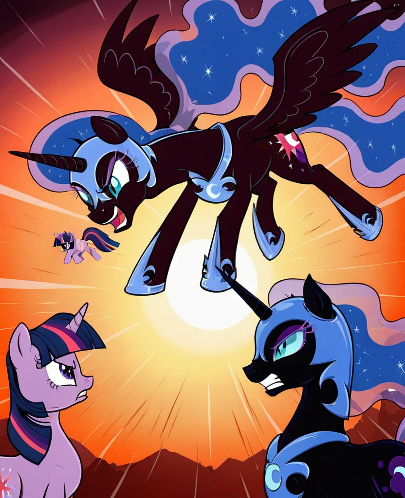 Pony nightmare moon fight Twilight Sparkle 