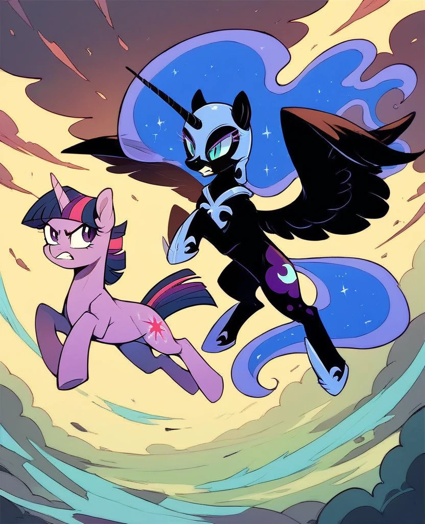 Pony nightmare moon fight Twilight Sparkle