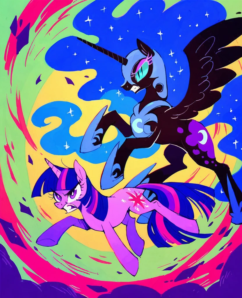 Pony nightmare moon fight Twilight Sparkle
