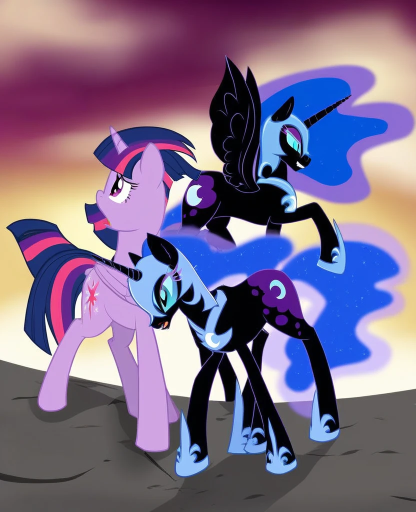 Pony nightmare moon fight Twilight Sparkle