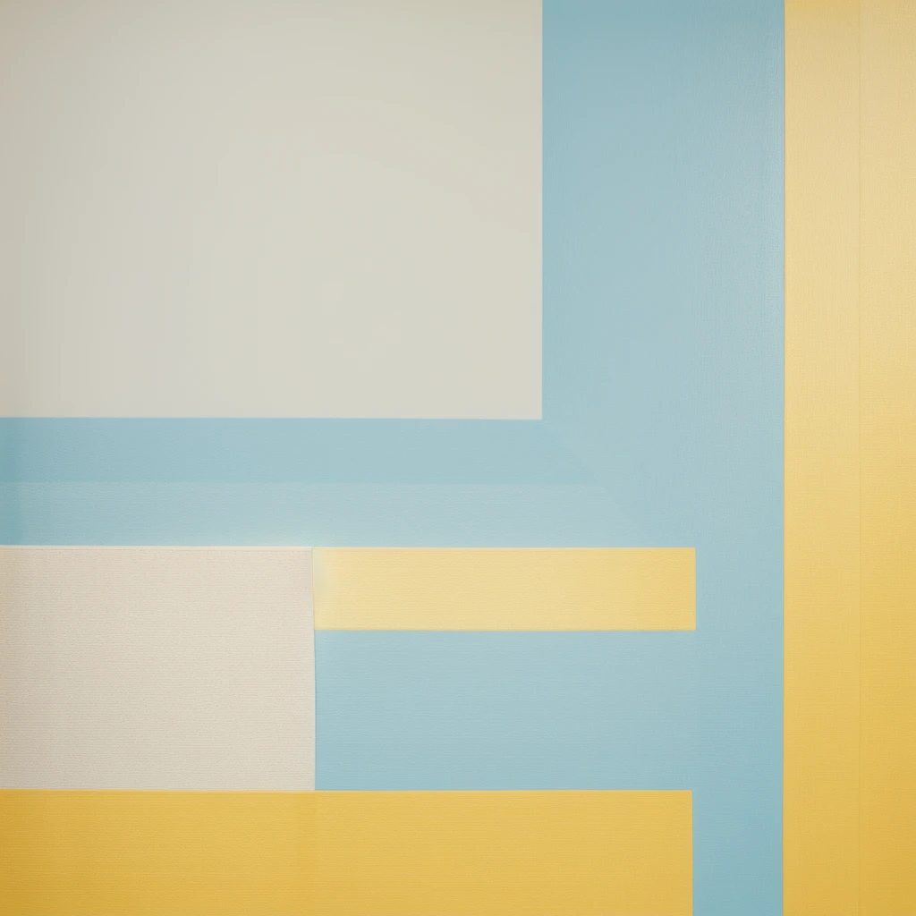 Canvas with wide light blue stripes, white and yellow vertical