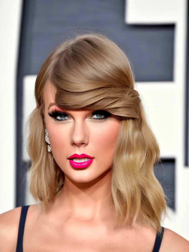 photorealistic photo of 1 woman, xtaylor, swift, detailed lips, extremely detailed face, detailed eyes, makeup, sexy french maid uniform, high heels, holding a microphone, full body view, on the scene, (best quality,4k,8k,highres,masterpiece:1.2),ultra-detailed,(realistic,photorealistic,photo-realistic:1.37),studio lighting,vivid colors