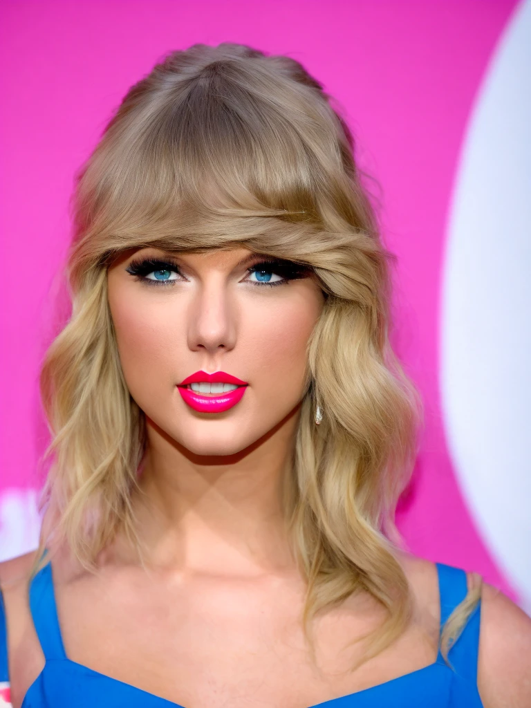 photorealistic photo of 1 woman, xtaylor, swift, detailed lips, extremely detailed face, detailed eyes, makeup, sexy french maid uniform, high heels, holding a microphone, full body view, on the scene, (best quality,4k,8k,highres,masterpiece:1.2),ultra-detailed,(realistic,photorealistic,photo-realistic:1.37),studio lighting,vivid colors