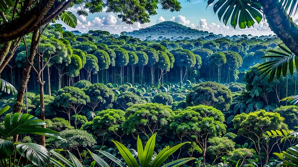 A vast jungle showing its natural beauty (8k resolution), (masterpiece)