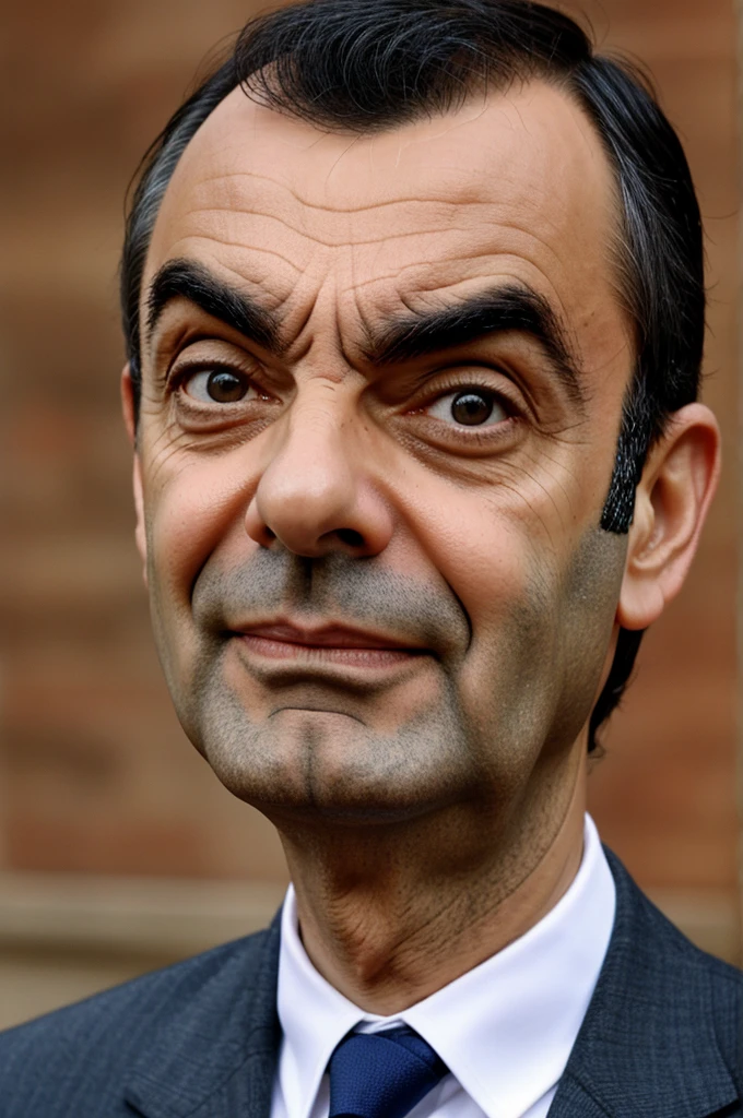 Mr bean picture with beautiful background without lips