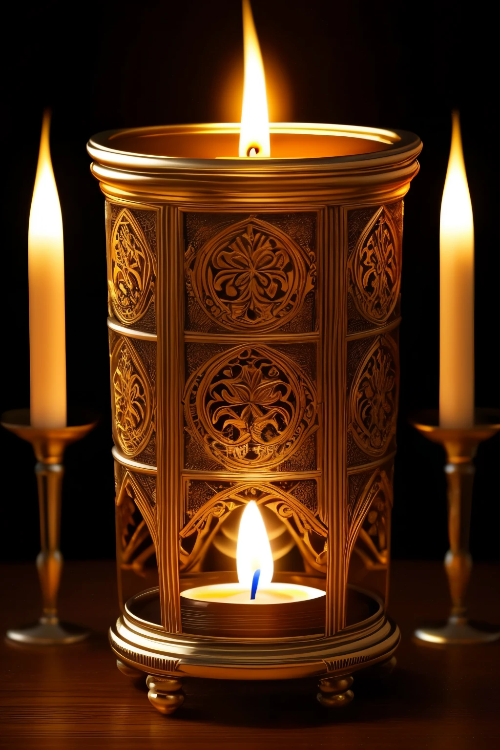 a logo with a candle and a flame, detailed candle with glowing flame, elegant candle logo, warm candlelight, cinematic lighting, intricate details, ornate design, classic yet modern, soft colors, soothing atmosphere, warm glow, subtle textures, photorealistic, detailed rendering, high resolution, 8k, masterpiece