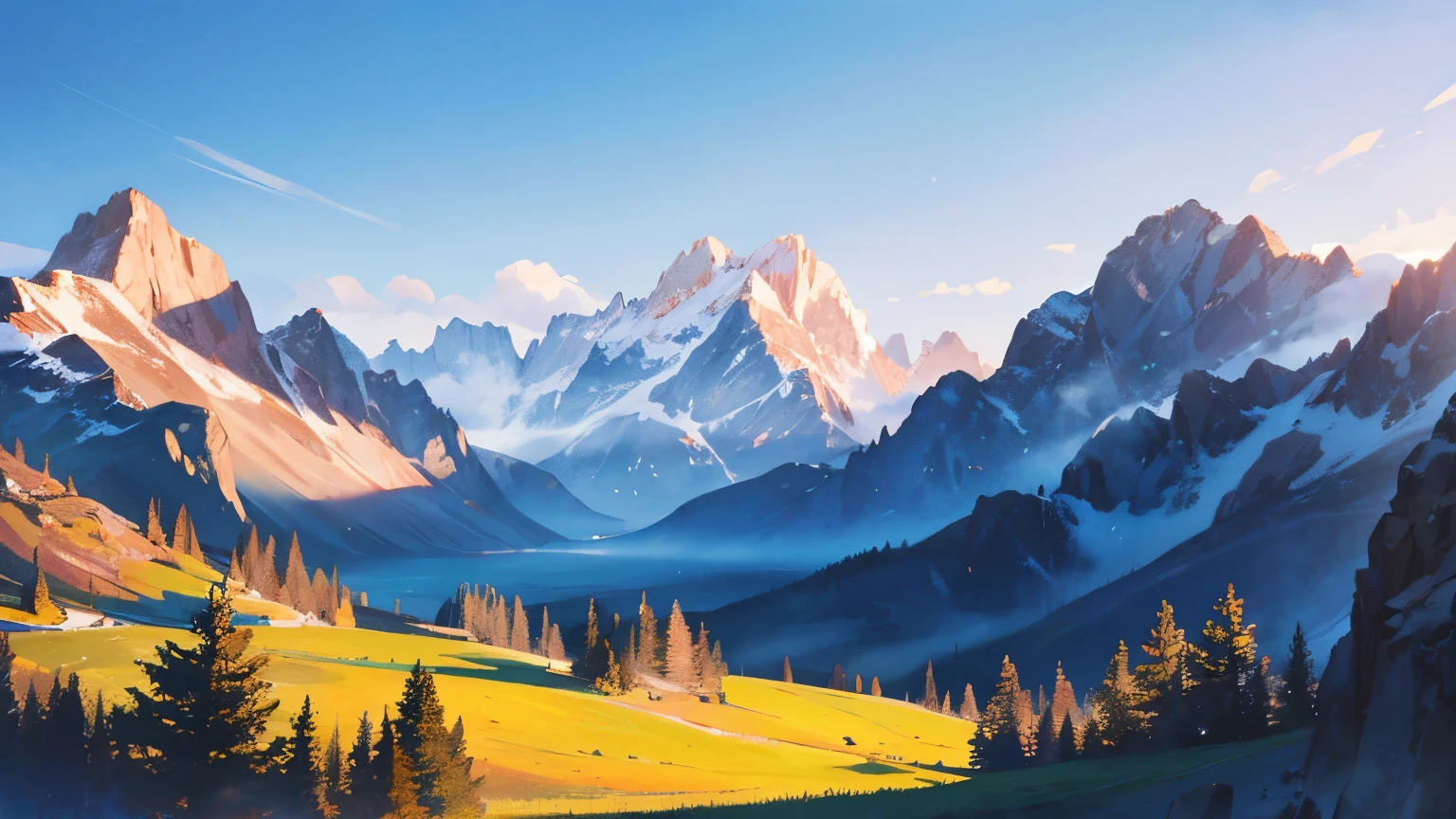 Mountains, beautiful background, best beauty, mysterious, clean, beautiful, background, best quality, high definition, high quality.