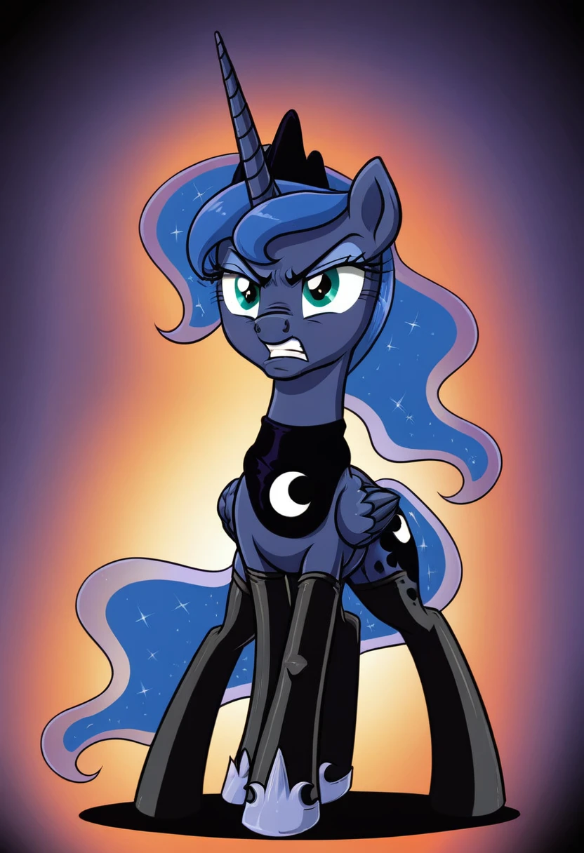 Pony . Black stocking Prince Luna angry