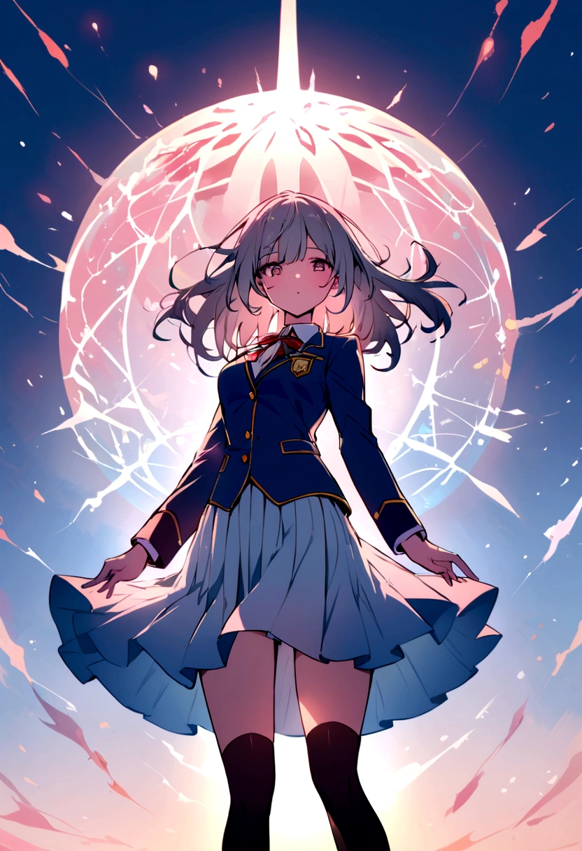 pretty girl、Impatient face、high school girl、uniform